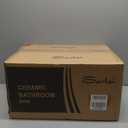 Sarlai Undermount Bathroom Sink - 18 x 14 inch Black Vessel Sink Undermount Sink Rectangular Modern Ceramic Rectangle Vanity Art Basin with Overflow, Interior Dimension 16-1/4 x 11-8/9 Inch