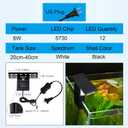 WEAVERBIRD Aquarium Light Fish Tank LED Light 6W 12 LED Planted Clip Lamp for 8-15Inch 6mm Thick Fish Tanks