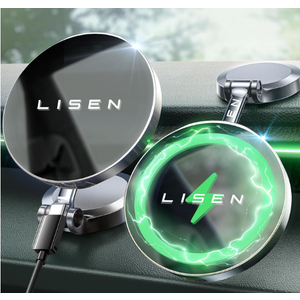 LISEN for Magsafe Car Charger Dashboard, 360° Rotatable Mag Safe Charger Car Mount iPhone 16 Pro Max, Ultra Magnetic Wireless Car Charger for Car Mount for iPhone 15 14 Pro Max, Black