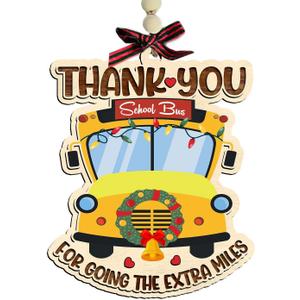 3 x School Bus Christmas Ornament 2025 - Bus Drivers Appreciation Gifts, Thank You Gift for School Driver Men Women, Unique Christmas Decorations for Tree Decor