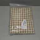KKJIAF 2 Pcs Plaid Ruffle Pillow Case King Size, Ruffled Gingham Cotton Pillowcases 20x36 Inch, Linen Feel Plaid Bed Pillow Shams with Envelope Closure for Sofa Bed (Taupe)