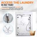 BlueStars Washing Machine Cover For Top-load - Premium Outdoor Protection For Most Washer Dryer Cover - W29x D28x H43 (Silver)