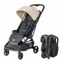Ergobaby Metro 3 Baby Stroller for Newborns, Infants, and Toddlers - Travel Stroller with One-Hand Fold, Near-Flat Recline, Adjustable Handlebar - Natural Beige