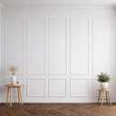 Pangda Peel and Stick Wall Molding Kit, 3D Premade Accent Molding Wainscoting Panel for Interior Wall Moulding Decor, Ready to Assemble Wainscoting Accent Panel