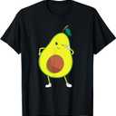 Cute Avocado Art for Kids Men Women Funny Winking Fruit T-Shirt