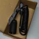 7 Pin to 6 Pin Trailer Adapter, Coiled Trailer Cord Stretches to 6 Feet,7-Wire to 6-Wire Coiled Cable RV 7 to 6 Trailer Wiring Extension Cord (Working Length About 5 feet)