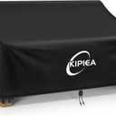 Kipiea Patio Sofa Cover, Heavy Duty Outdoor Couch Covers Waterproof Winter, 2-Seat Patio Furniture Cover Loveseat, Outdoor Sofa Covers with Anti UV and No Tears, No Fading (58"W x 30"D x 31"H)