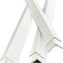 6Pcs 48" Wall Corner Protector,Pre-Cut Wall Corner Protector Guard Protection,Wood Grain Corner Trim for Door,Window Frames,Wooden Wall Edges(6Pcs-White)