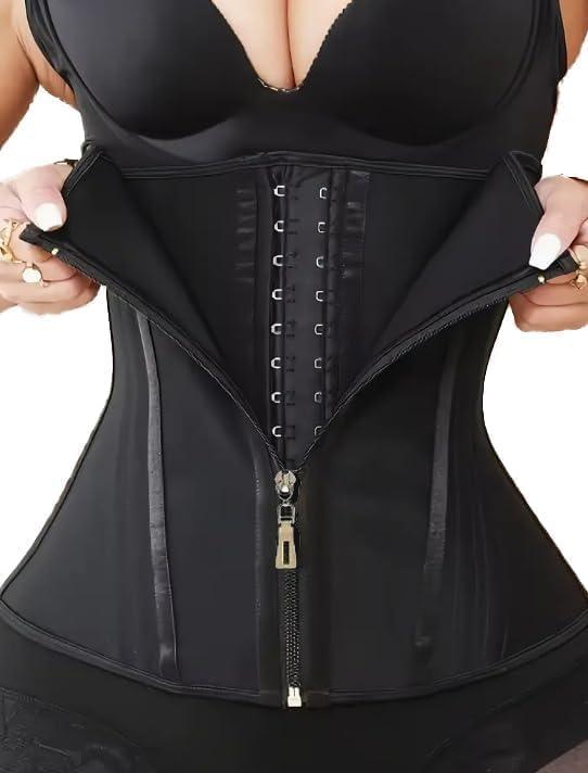 Waist Trainer Corset Shapewear Waist Cincher for Women Sport Workout Tummy Control Body Shaper (X-Small, Black)