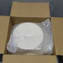 YOUBET 100PCS Ivory Scalloped Plastic Plates - Heavy Duty Disposable Fancy Hard Plates Include 50 Dinner Plate, 50 Dessert Plate, for Wedding & Party