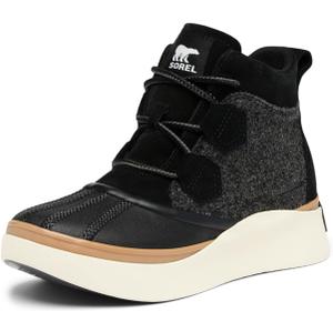 SOREL Women's Out N About lV Classic Waterproof Boot (9, Black/Chalk)
