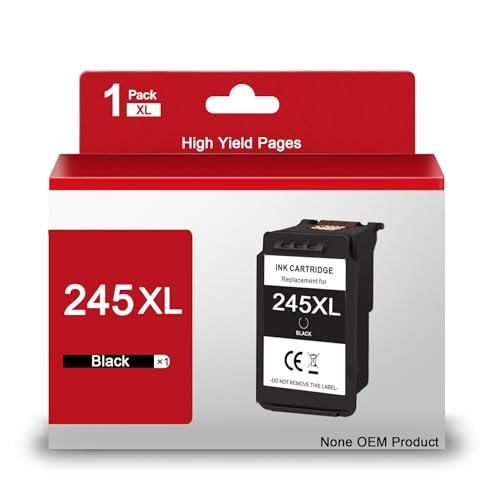PG-245 XL Black Printer Ink Replacement for Canon 245 245XL Ink Cartridge Work with PIXMA MG2420 MG2520 MG2522 MG2525 MG2920 MG2922 MG2924 MG3020 TR4520 TR4522 TS3120 MG3022 MG3029 Printer (1 Black)