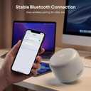 Bobtot Portable Bluetooth Speakers with Strap Easy to Carry, Wireless Waterproof Mini Speaker with Loud Stereo Sound, 20 Hours Playtime, Rechargeable Battery, Built-in Microphone, Light Gray