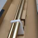 1-1/8 Inch Diameter Brushed Gold Curtain Rod with Bird Design Finials, 36-72'' Telescoping Double Curtain Rods for window width 24-68 inch, Decorative Drapery Rods for Bedroom,Living Room
