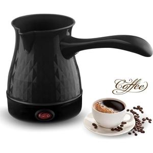 Coffee Maker, Stainless Steel Electric Arabic, Greek & Turkish Coffee Pot, 600ml Even Heating Tea Maker Kettle with Removable & Anti Scald Handle for Greek Arabic Tea, Milk, Butter