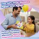 Pinwheel Crafts Flower Origami Kit for Kids Ages 8-12 | 150 Pcs Origami Paper Kit w/Multicolor Folding Papers, Chenille Stems,Buttons and Jewels, Arts and Crafts Paper Book for Kids Ages 6+