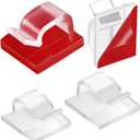 Maitys 60pcs Christmas Light Clips with Self Adhesive, 3 Size Heavy Duty Outdoor Garland Clips with Tapes, Waterproof Decoration Strips Wire Holder for Fairy Light Garland, Wall Cable(Clear)