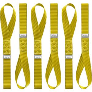 AUGO Heavy Duty Soft Loops Pack of 6-1.5 x 17 Tie Down Anchor Straps for Use w/Ratchet Strap Hooks  3000Lb Load Capacity & 10,000Lb Break Strength  Great for Motorcycle, Bike, Roof Rack, Etc.