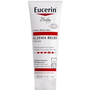 Eucerin Baby Eczema Relief Body Cream, Fragrance Free Baby Eczema Cream with Colloidal Oatmeal, Ceramide-3 and Licorice Root Extract, 8 Oz Tube