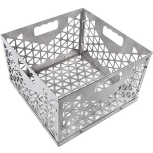 12 Inch Charcoal Firebox Basket for Oklahoma Joe Offset Smoker, Grill Accessories for Long and Efficient Smoking, 12" x 12" x 7.5 "Fire Basket for Oklahoma Joes Highland (Stainless Steel) (silver)