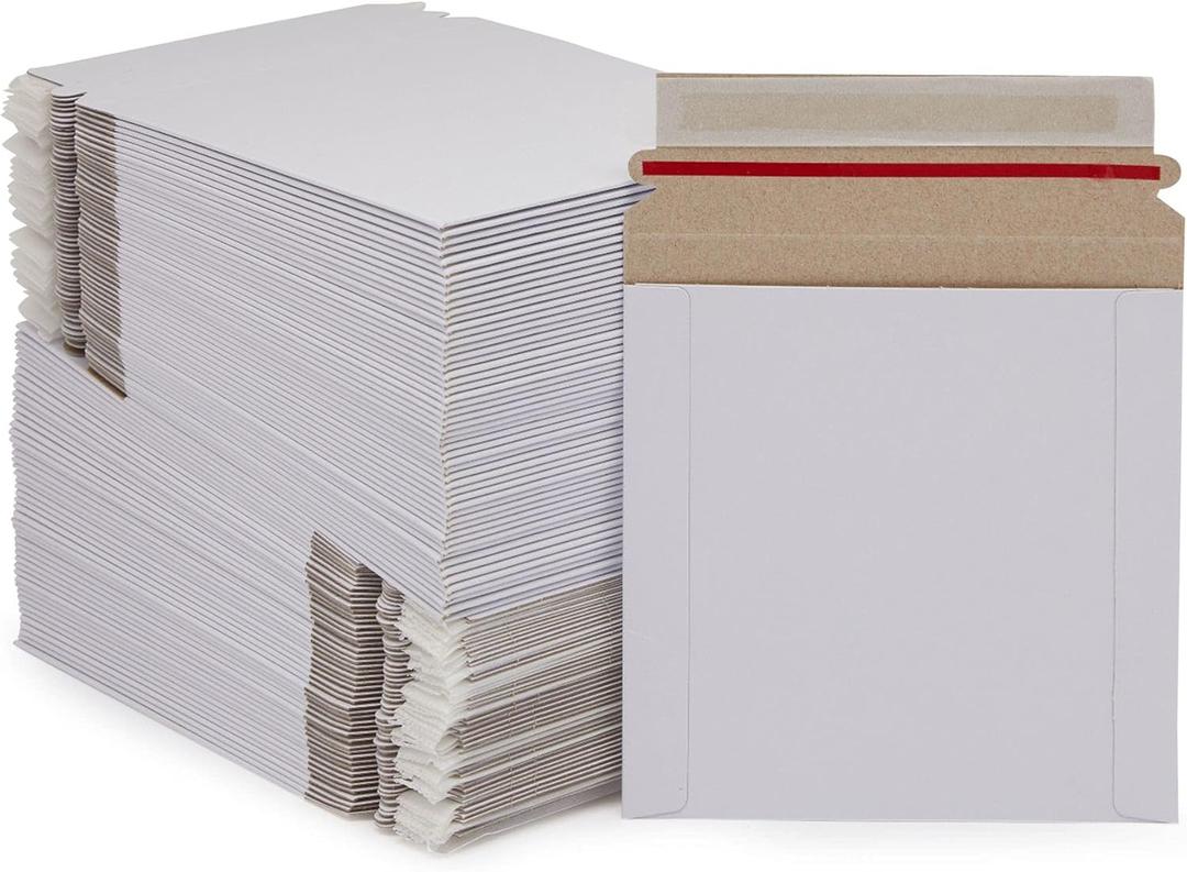 Stockroom Plus DVD Cardboard Mailers, CD Envelopes with String Closure (6 x 6.4 In, 100 Pack)