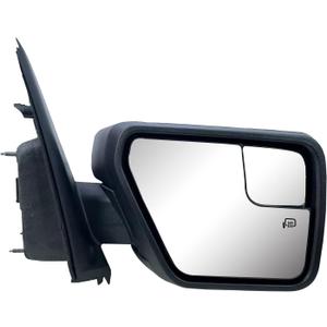 Replacement Passenger Right Side Door Mirror Textured Back Cover Power Adjustment and Heated Glass Without Blinker for Ford F-150 from 2021 to 2026