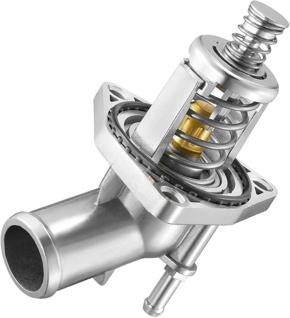 BDFHYK 902-2090 Upgrade Aluminium Coolant Thermostat Housing Assembly Compatible with Escalade ESV Silverado Suburban Tahoe Sierra Yukon 4.3L 5.3L 6.2L Replace 12674639 15-11125