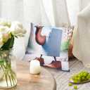 Italian Brainrot Pillowcase Set - 4-Piece 100% Cotton Sateen, Hand-Painted Rot Brain Illustration, Breathable & Cool for Superior Sleep, Home Decoration Art 18" x18inch(45x45cm)