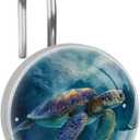 12 Pcs Sea Turtle Round Shower Curtain Hooks Stainless Steel Decorative Hanger Rings for Bathroom Kitchen Bedroom Curtain Rods