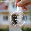 House Warming Gifts New Home, Housewarming Gifts for Women, Men, Couple, Homeowner, New Home Gift Ideas - Glass Christmas Ornament