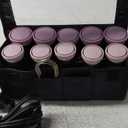 Remington Compact Ceramic Dual Voltage Hot Rollers for Long and Short Hair, Hair Setters, Hair Curlers, 1-1 " Purple/Black, 10 Piece Set