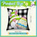 Mixweer Set of 8 Easter Pillow Covers 18 x 18 Inch Easter Decorations Bunny Eggs Buffalo Plaid Truck Throw Pillow Covers Decorations Case for Sofa Couch Home