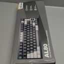 YUNZII AL80 Wireless Mechanical Keyboard,Full Aluminum CNC, Smart LCD Display,Hot Swappable Gasket Mount 75% Layout with Knob,BT/2.4G/USB-C,QMK/VIA Support for Win/Mac (Black, Gateron Zero Switch)