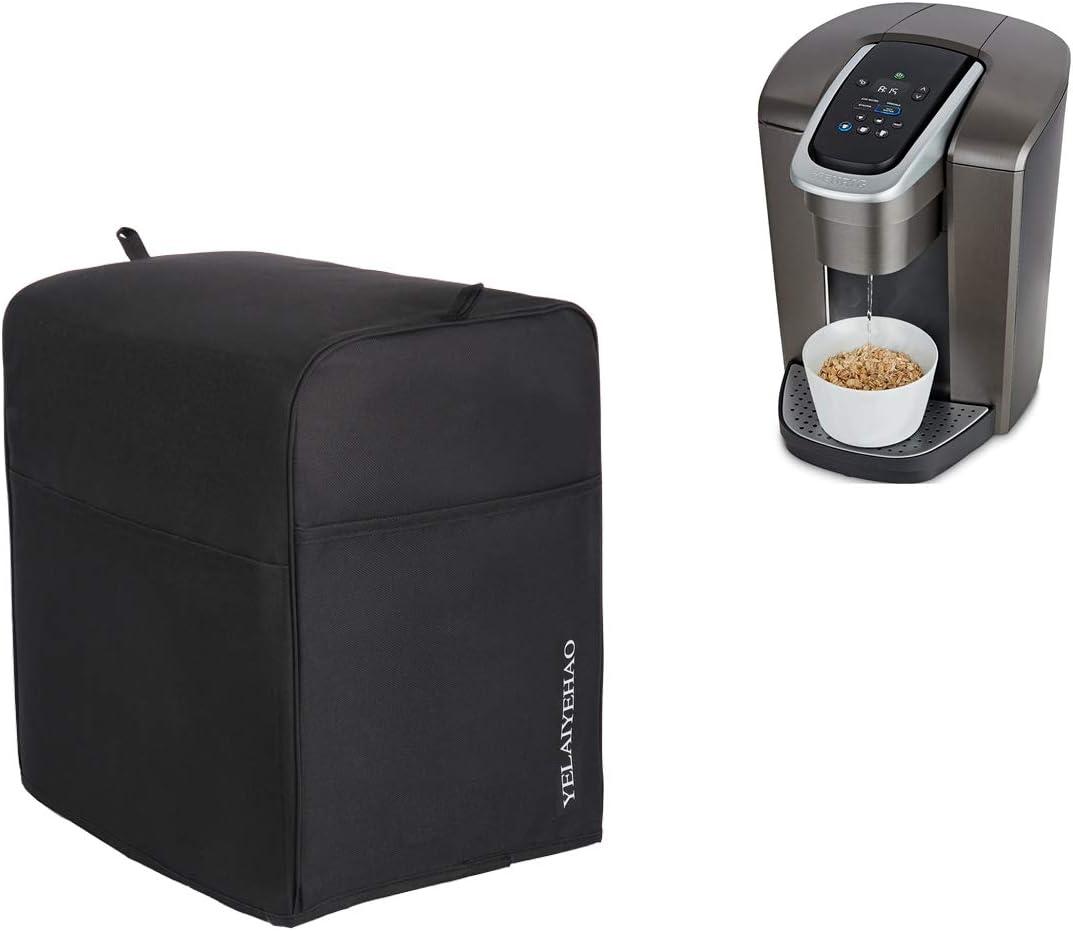 YELAIYEHAO Single Serve Coffee Makers Cover for Keurig Coffee Maker (black, 14"X10"X15")
