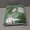 JarThenaAMCS Christmas Bathroom Rug 19.7 x 31.5 Inch Green Tree White Snowflake Absorbent Non Slip Shower Rug Front Mat for Xmas Winter Holiday Home Decoration