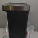 Rubbermaid Premier Series III Step-On Trash Can for Home and Kitchen, with Stainless Steel Rim, 12.4 Gallon, Charcoal, for Home/Kitchen/Garage/Apartment/Office
