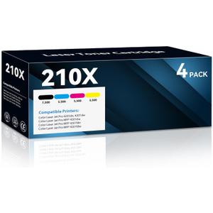 210X Toner Cartridges 4 Pack High Yield Compatible for HP 210X 210A W2100X Replacement for HP Color Laser Jet Pro MFP 4301fdw 4301fdn Pro 4201dw 4201dn Series Printer
