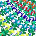 FUTUREPLUSX 6PCS Tropical Garland Party Decorations, 10 ft Multicolored Tissue Paper Hibiscus Flower Summer Banner for Birthday Beach Theme Luau Hawaiian Party Supplies Jungle Decor