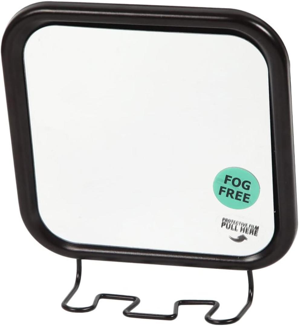 Suction Cup Shower Mirror Fogless Wall-Mounted Makeup Mirror for Bathroom Rectangle Anti-Fog Storage for Razor for Men and Women in Shower