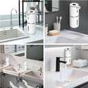 OHIFAST Automatic Foaming Soap Dispenser Touchless, USB Rechargeable Smart Hand Soap Dispenser, 6-Level Adjustable, 12.8oz/380mL Wall Mounted for Bathroom Kitchen Dish Soap-White