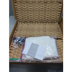 Greenstell Laundry Hamper with Wheels&Lid, 130L Large 3 Sections Clothes Hamper with 2 Types Removable Liner Bags, 5 Mesh Laundry Bags, Handwoven Divided Laundry Basket for Clothes, Natural