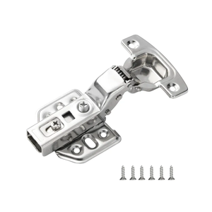 Pack of 4 European Frameless Kitchen Cabinet Hidden Inset Overlay Hinges, Heavy Duty Euro Soft Close Hinges for Cabinet Doors.