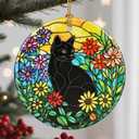 Christmas Ornaments: Christmas Tree Decorations, Black Cat Holiday Decor, Stocking Stuffers, Gift Ideas, Xmas Gifts & Gifts for Cat Lover