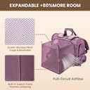 Lollimeow Expandable Cat Carrier Backpack for Large Cats - Airline Approved Pet Carrier Backpack for Small Dogs, Hiking & Travel, Waterproof with Breathable Mesh, 22lbs Capacity (Plum, Large)