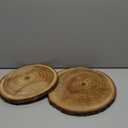 Nicunom 2 Pack Large Wood Slices for Centerpieces, 9"-10"/11"-12" Natural Wood Slabs Round Tree Slices Wooden Cheese Server, Rustic Wood Centerpieces for Wedding Table