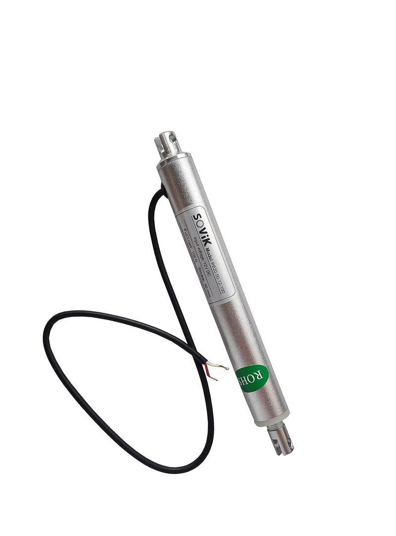 12V 2 inch Stroke Micro Linear Actuator 44lbs Maximum Lift, Round Tube Diameter 0.8", Internal Limit Switch
