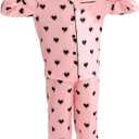 Veseacky Silk Long Sleeve Long Pants Unisex Nightwear Breathable Button Down Classic Notched Collar Pajamas (Pink Love, 12T( 160)
