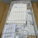 ULIFHOME E14C Pro Heavy Duty Closet Organizer System，Freestanding Clothing Racks for Hanging Clothes，Adjustable Garment Rack 70.1"W × 16.6"D × 76.4"H Hold 960 lbs，White Rack with White Dustproof Cover