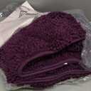 HOMEIDEAS 3 Pieces Dark Purple Bathroom Rugs Set, Ultra Soft Non Slip Bath Rug and Absorbent Chenille Bath Mat, Includes U-Shaped Contour Rug, Bath Mat and Toilet Lid Cover, Perfect for Bathroom Floor (20"x32"+U 20"x24"+Cover 18"x21")