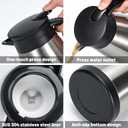 50 Oz Insulated Coffee Carafe, Stainless Steel and Double Walled Vacuum Thermal Coffee Carafe Pot for Keeping Hot, Coffee & Tea For 12 Hours Heat Retention, Silver